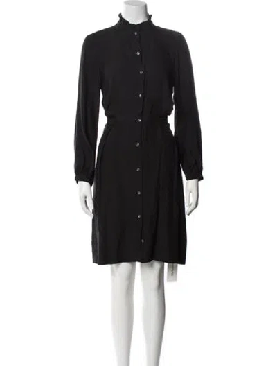 Pre-owned Rebecca Taylor Silk Knee-length Dress In Black