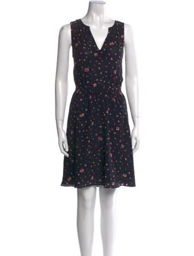 Pre-owned Rebecca Taylor Silk Knee-length Dress In Blue