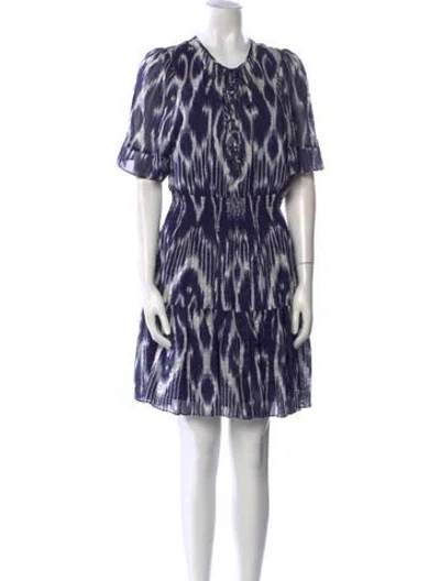 Pre-owned Rebecca Taylor Silk Knee-length Dress In Blue