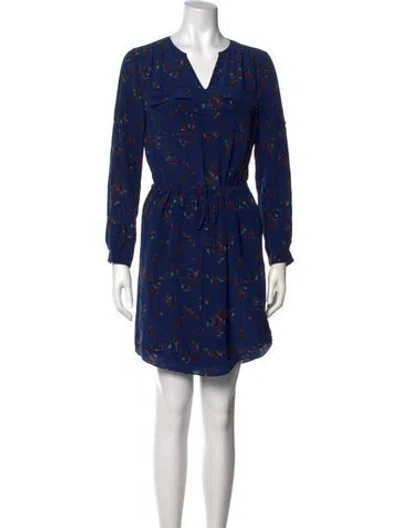 Pre-owned Rebecca Taylor Silk Knee-length Dress In Blue