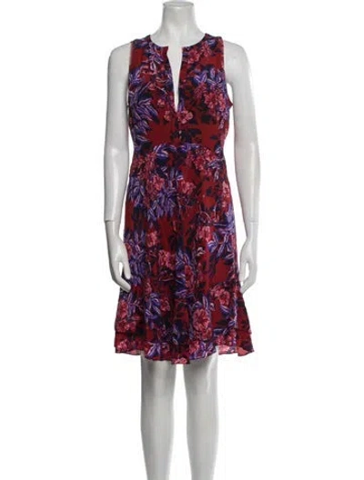 Pre-owned Rebecca Taylor Silk Knee-length Dress In Multi