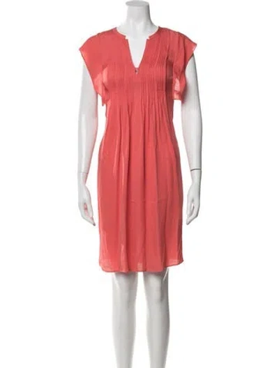 Pre-owned Rebecca Taylor Silk Knee-length Dress In Pink