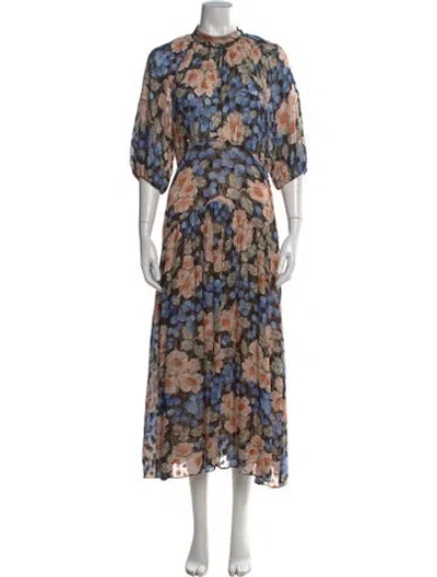 Pre-owned Rebecca Taylor Silk Long Dress In Black