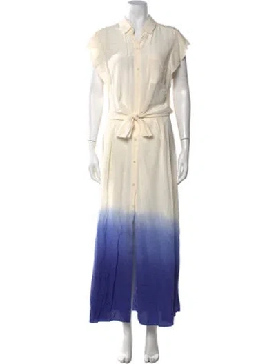 Pre-owned Rebecca Taylor Silk Long Dress In Neutral