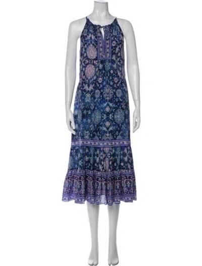 Pre-owned Rebecca Taylor Silk Long Dress In Purple
