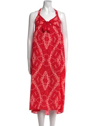 Pre-owned Rebecca Taylor Silk Long Dress In Red