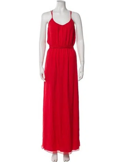 Pre-owned Rebecca Taylor Silk Long Dress In Red