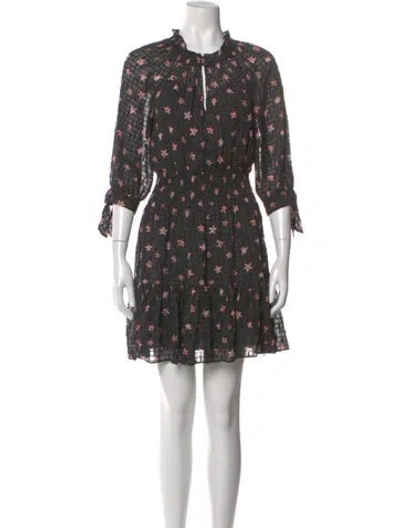 Pre-owned Rebecca Taylor Silk Mini Dress In Black