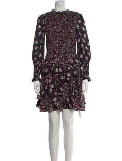Pre-owned Rebecca Taylor Silk Mini Dress In Black