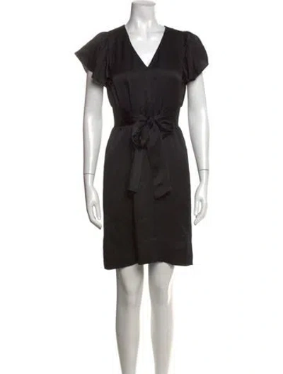 Pre-owned Rebecca Taylor Silk Mini Dress In Black