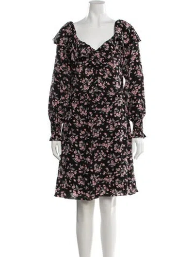 Pre-owned Rebecca Taylor Silk Mini Dress In Black