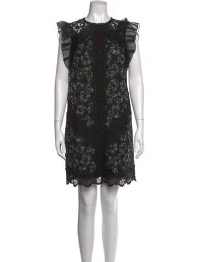 Pre-owned Rebecca Taylor Silk Mini Dress In Black