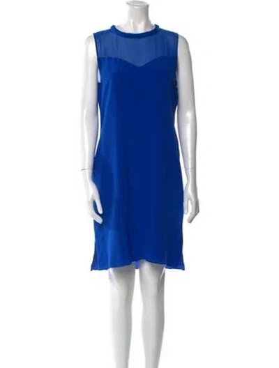 Pre-owned Rebecca Taylor Silk Mini Dress In Blue