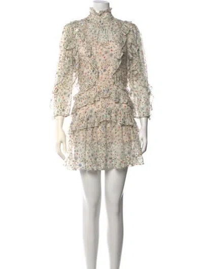Pre-owned Rebecca Taylor Silk Mini Dress In Blue
