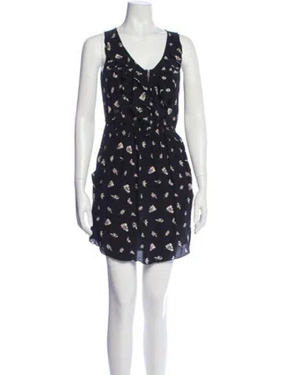 Pre-owned Rebecca Taylor Silk Mini Dress In Blue