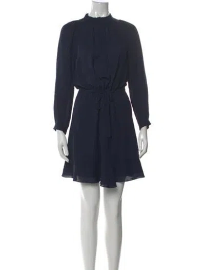 Pre-owned Rebecca Taylor Silk Mini Dress In Blue