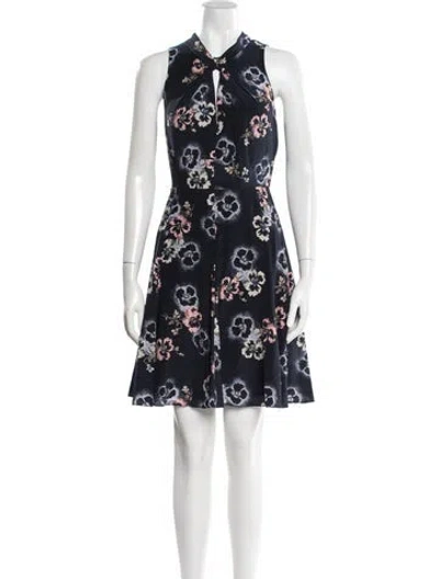 Pre-owned Rebecca Taylor Silk Mini Dress In Blue