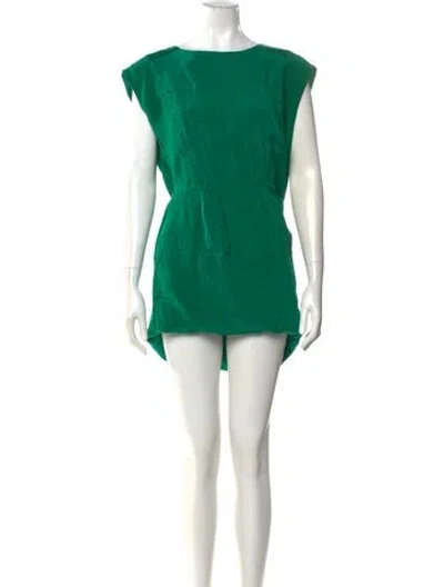 Pre-owned Rebecca Taylor Silk Mini Dress In Green