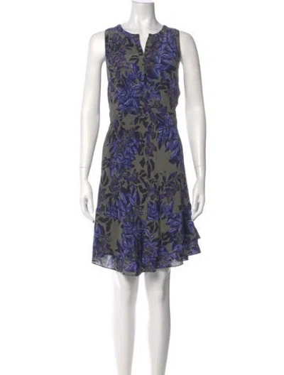 Pre-owned Rebecca Taylor Silk Mini Dress In Multi