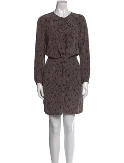 Pre-owned Rebecca Taylor Silk Mini Dress In Neutral