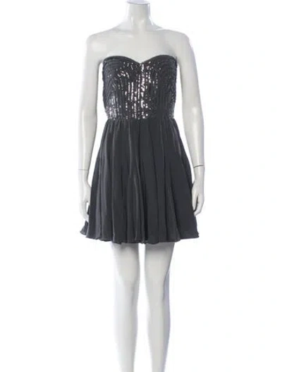 Pre-owned Rebecca Taylor Silk Mini Dress In Neutral