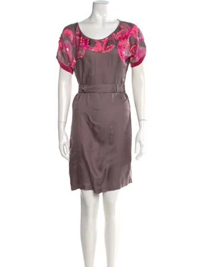 Pre-owned Rebecca Taylor Silk Mini Dress In Purple
