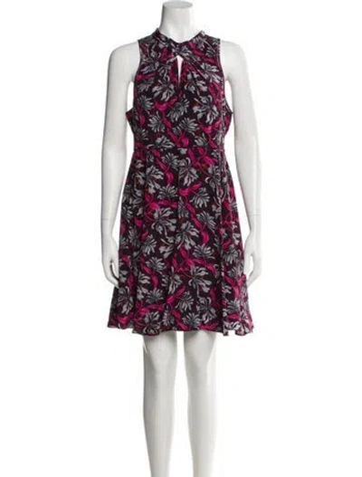 Pre-owned Rebecca Taylor Silk Mini Dress In Purple