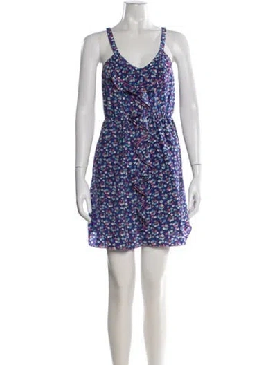 Pre-owned Rebecca Taylor Silk Mini Dress In Purple