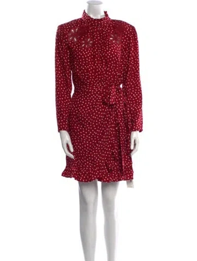 Pre-owned Rebecca Taylor Silk Mini Dress In Red