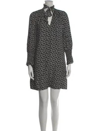 Pre-owned Rebecca Taylor Silk Mini Dress W/ Tags In Black