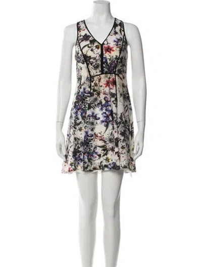 Pre-owned Rebecca Taylor Silk Mini Dress In White