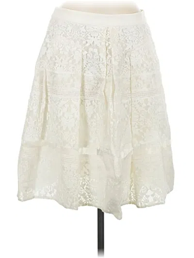 Pre-owned Rebecca Taylor Silk Skirt In Ivory
