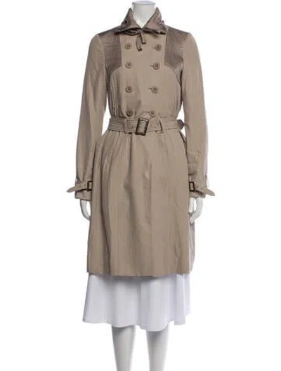 Pre-owned Rebecca Taylor Silk Trench Coat In Neutrals