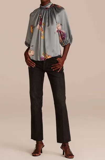 Rebecca Taylor Sim Fleur Blouse In Blue