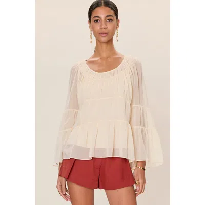 Rebecca Taylor Skye Blouse In Gray