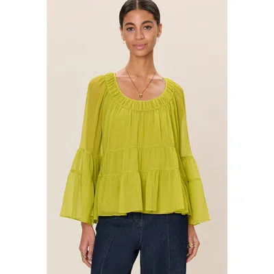 Rebecca Taylor Skye Blouse In Green