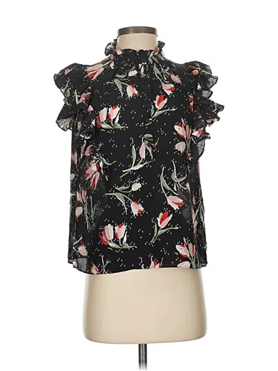 Pre-owned Rebecca Taylor Sleeveless Blouse In Black