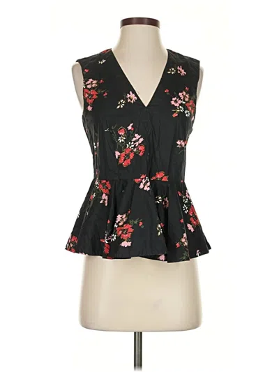 Pre-owned Rebecca Taylor Sleeveless Blouse In Black