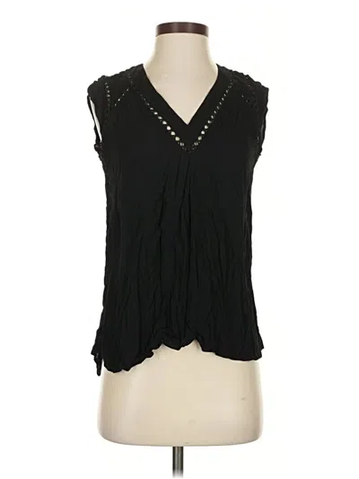 Pre-owned Rebecca Taylor Sleeveless Blouse In Black