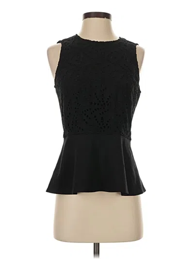 Pre-owned Rebecca Taylor Sleeveless Blouse In Black