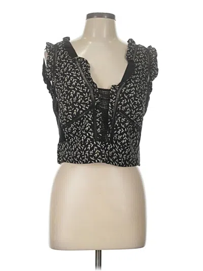 Pre-owned Rebecca Taylor Sleeveless Blouse In Black