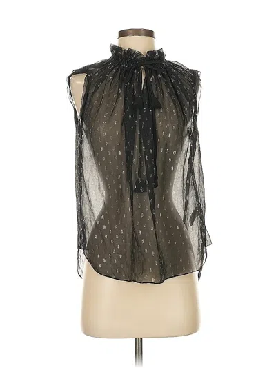 Pre-owned Rebecca Taylor Sleeveless Blouse In Black