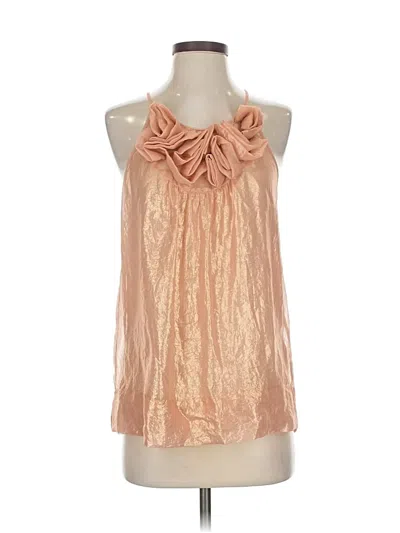Pre-owned Rebecca Taylor Sleeveless Blouse In Gold