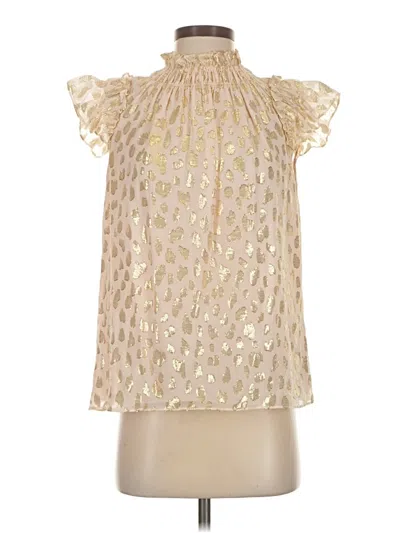 Pre-owned Rebecca Taylor Sleeveless Blouse In Gold