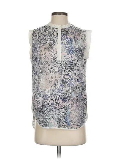 Pre-owned Rebecca Taylor Sleeveless Blouse In Silver