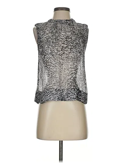 Pre-owned Rebecca Taylor Sleeveless Blouse In Silver