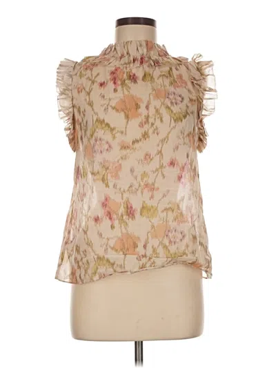 Pre-owned Rebecca Taylor Sleeveless Blouse In Tan