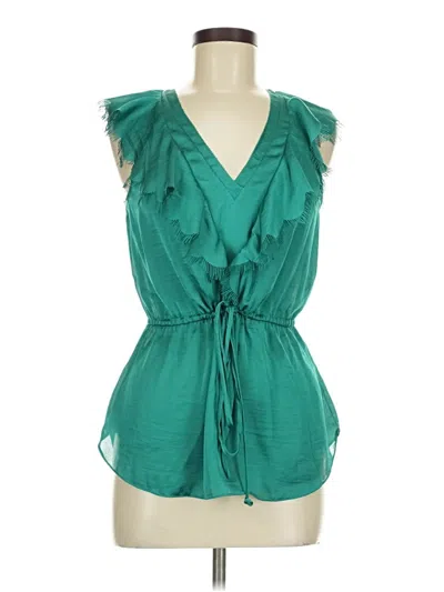 Pre-owned Rebecca Taylor Sleeveless Blouse In Teal