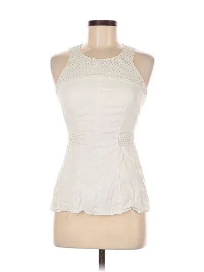 Pre-owned Rebecca Taylor Sleeveless Blouse In White
