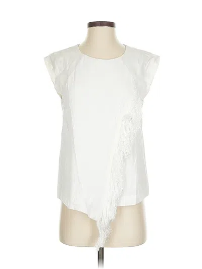 Pre-owned Rebecca Taylor Sleeveless Blouse In White